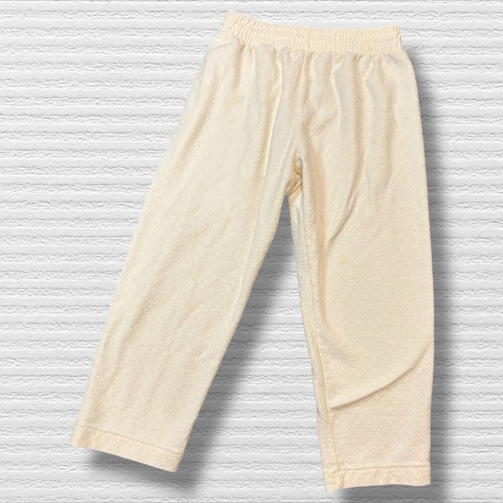 Vintage Buster Brown Toddler Pants 3T Quilted Ivory USA Made 80s 90s